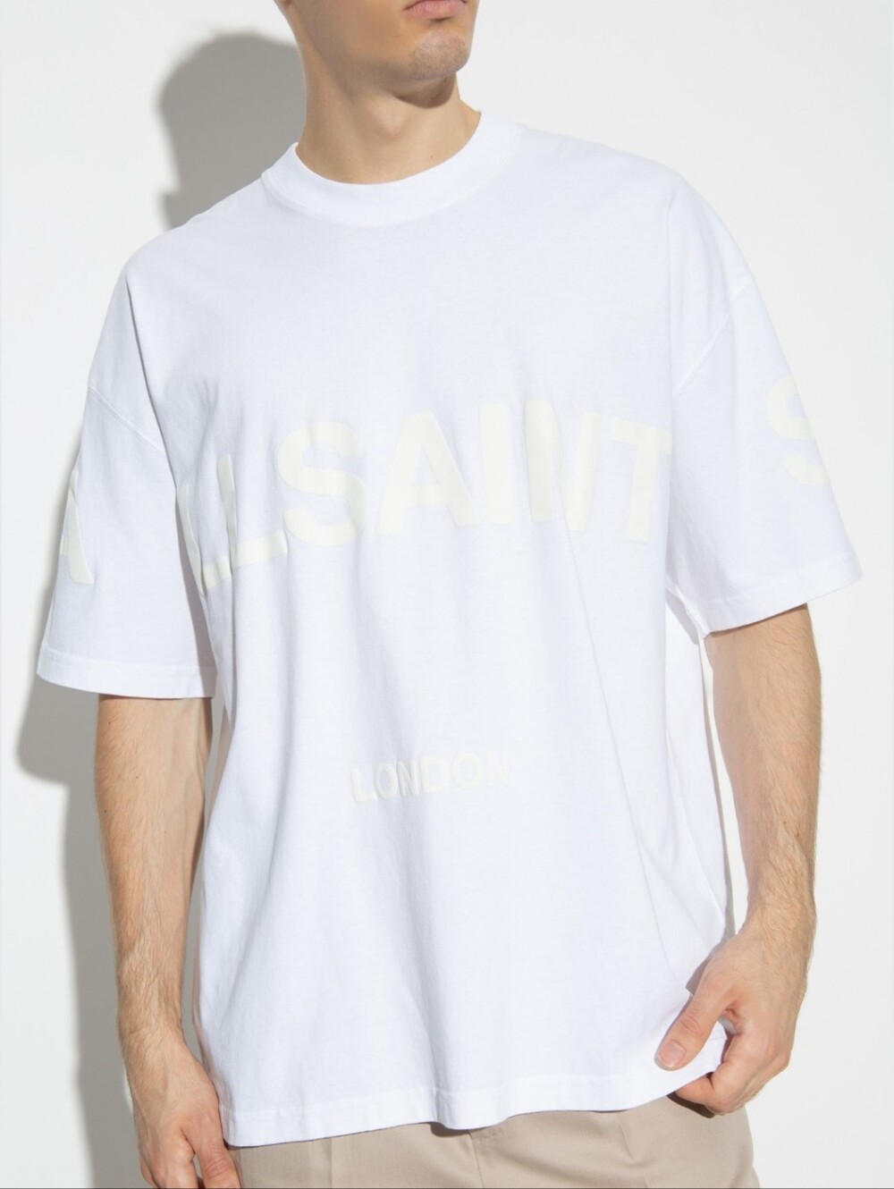 Allsaints Biggy SS Crew Optic White Organic Cotton